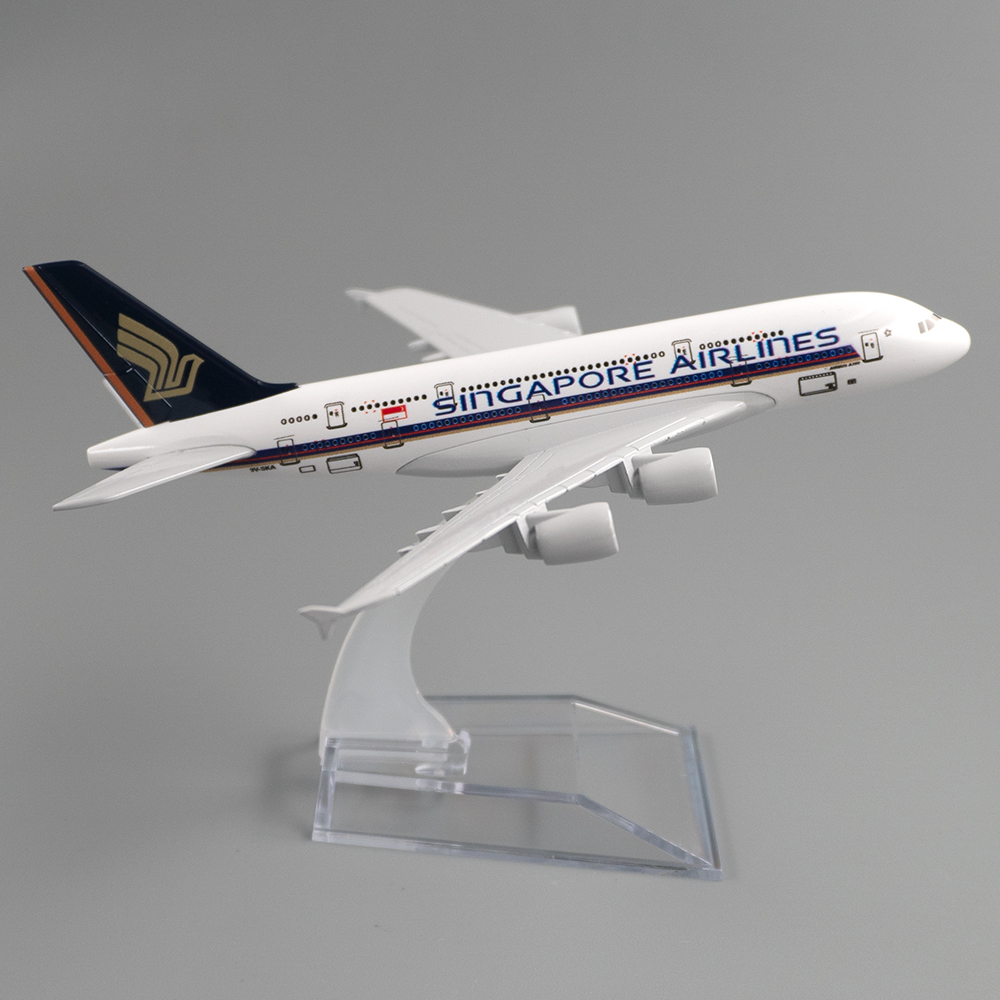 Kids Toys Singapore - 1/400 Ölçekli Uçak Airbus A380 Singapur