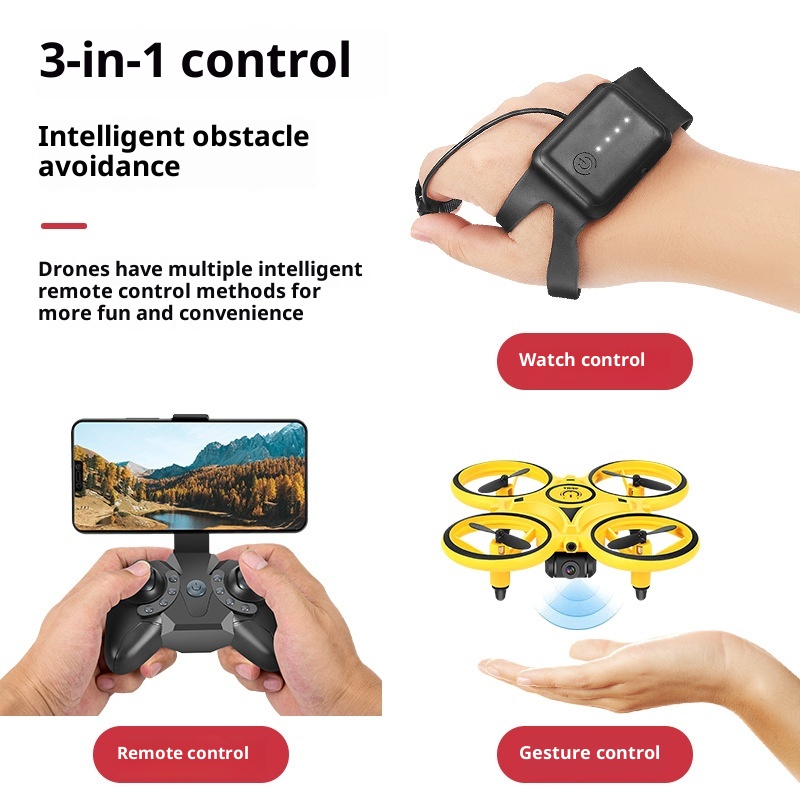 Kids Toys Drone - Işıklı Akıllı Uzaktan Kumandalı Elektrikli Uçan