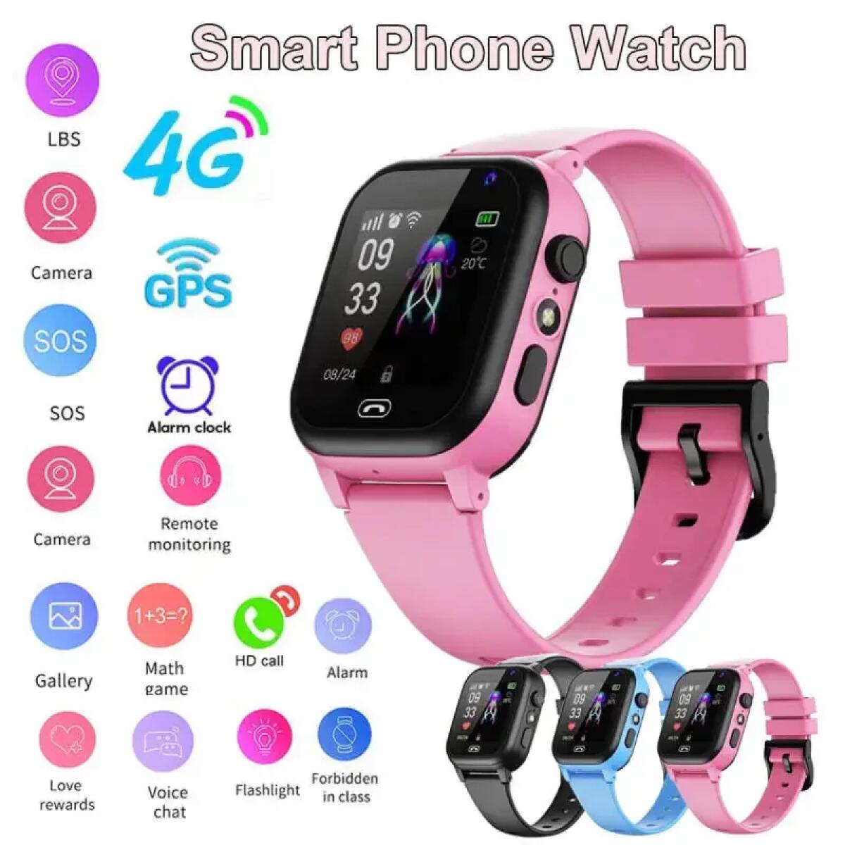 Çocuklar akıllı saat 4G Çok Fo - Kids Smartwatch Gps incelemesi ve fiyatı