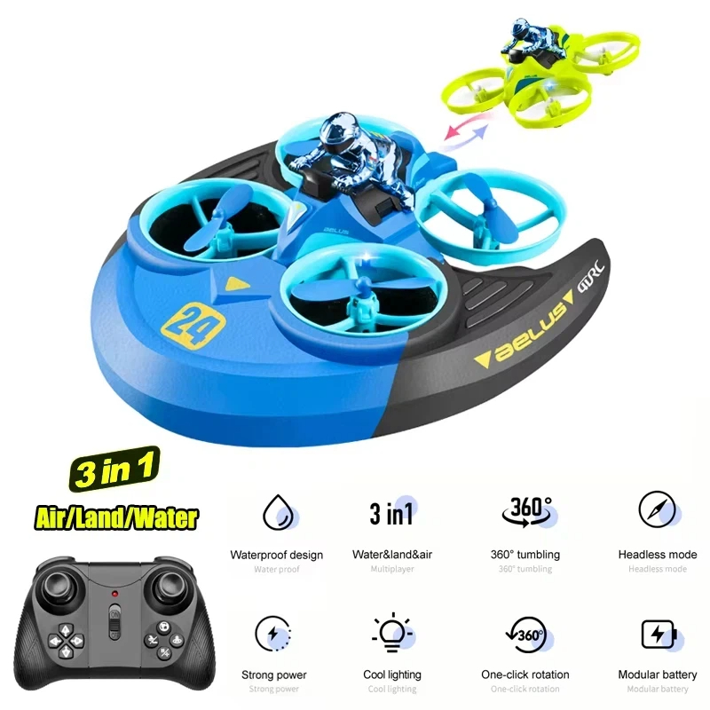 3'ü 1 Arada Kara Hava Deniz RC - Kids Toys Quad incelemesi ve fiyatı