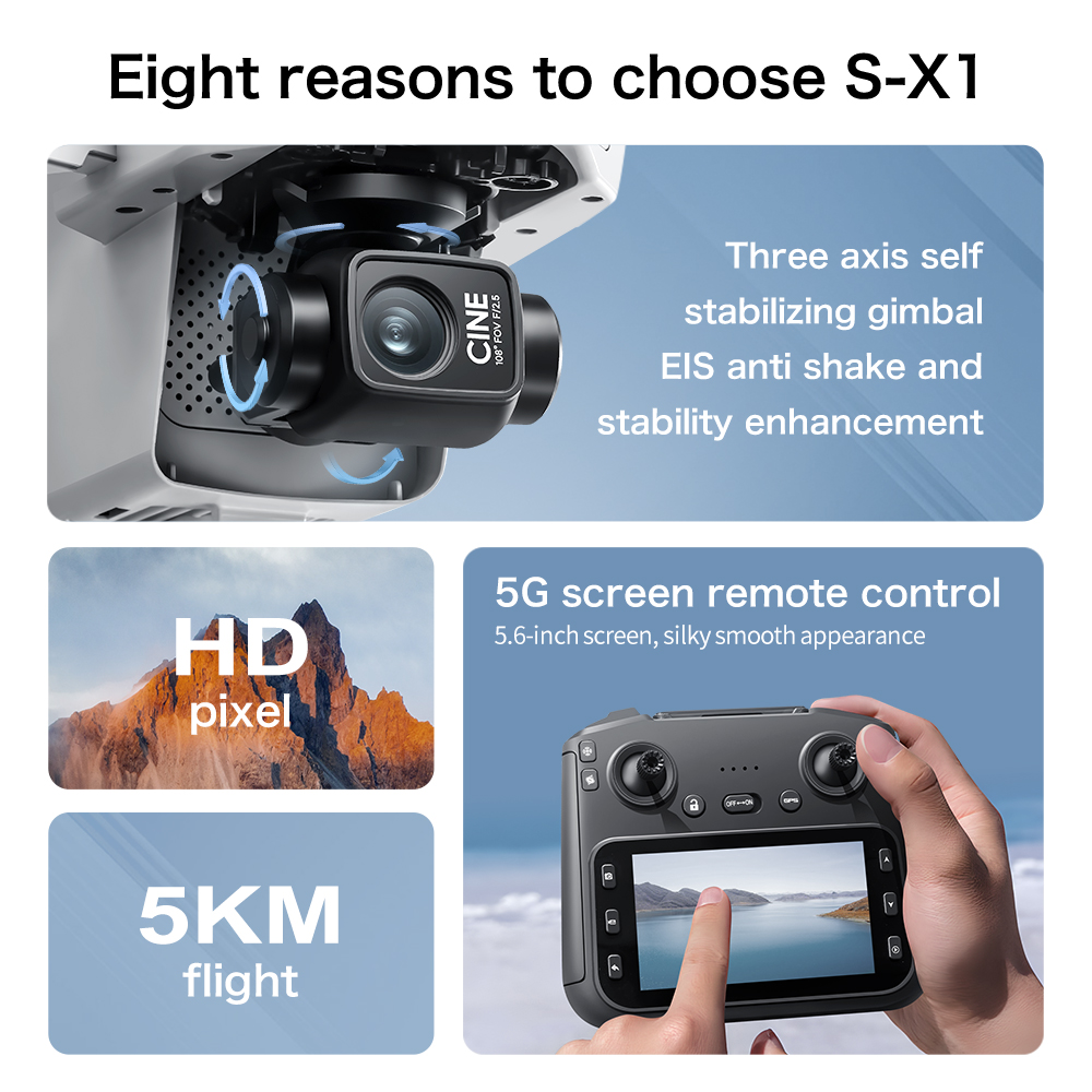 Orijinal S-X1 Drone 8K HD Prof - Kids Toys Drone incelemesi ve fiyatı